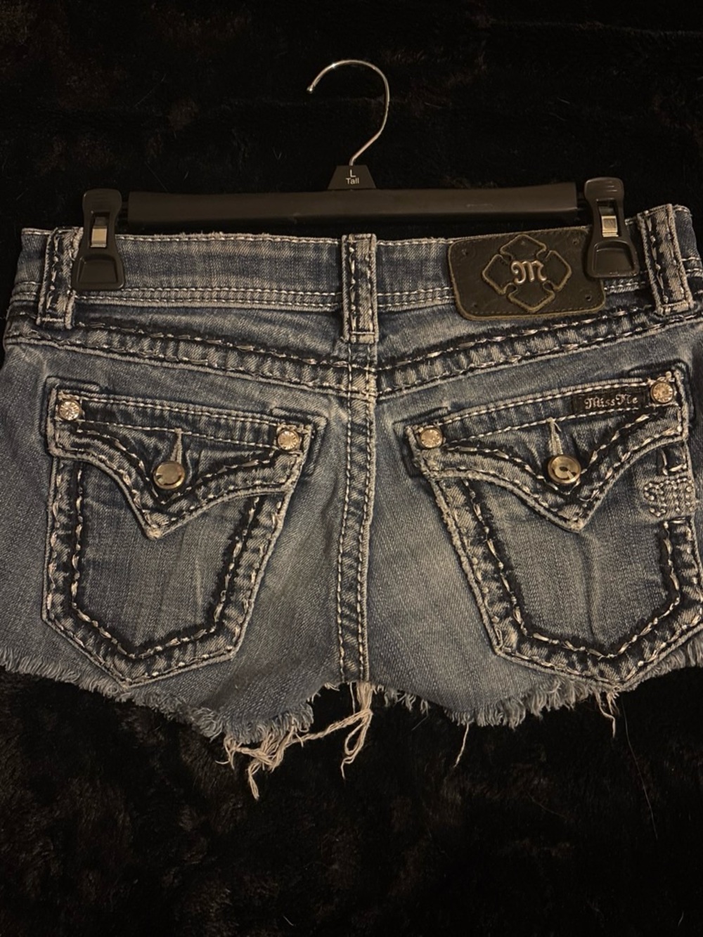 Miss Me Distressed Medium Blue Denim Cutoff Shorts
